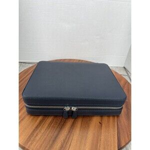 Mark & Graham Large Travel Jewelry Case Navy